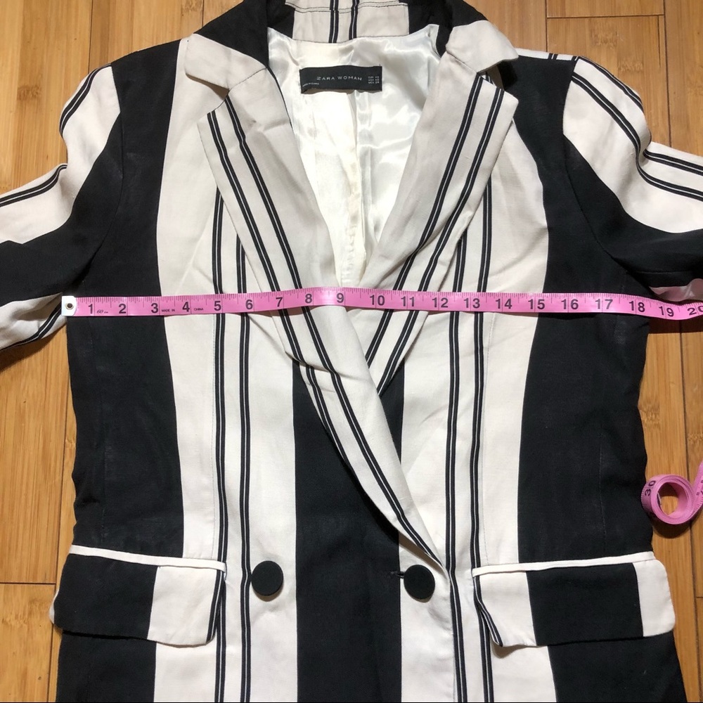Zara Long Striped Coat - Picture 11 of 16